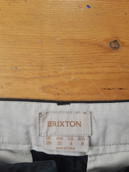 Brixton Black Straight-Leg Chinos - Picture 2 of 3